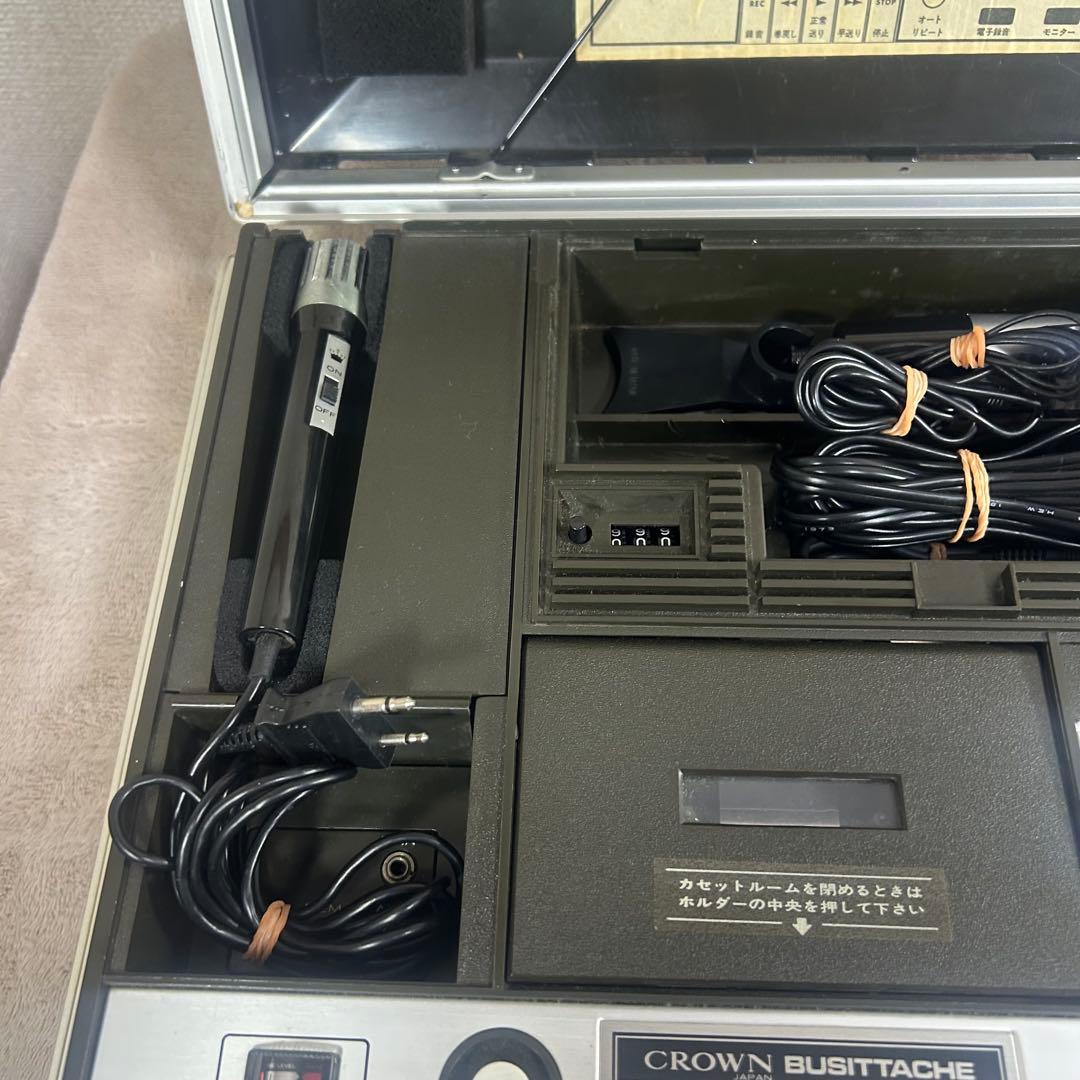 【再生OK】CROWN アタッシュケース型 カセットデッキ CRC-9950F