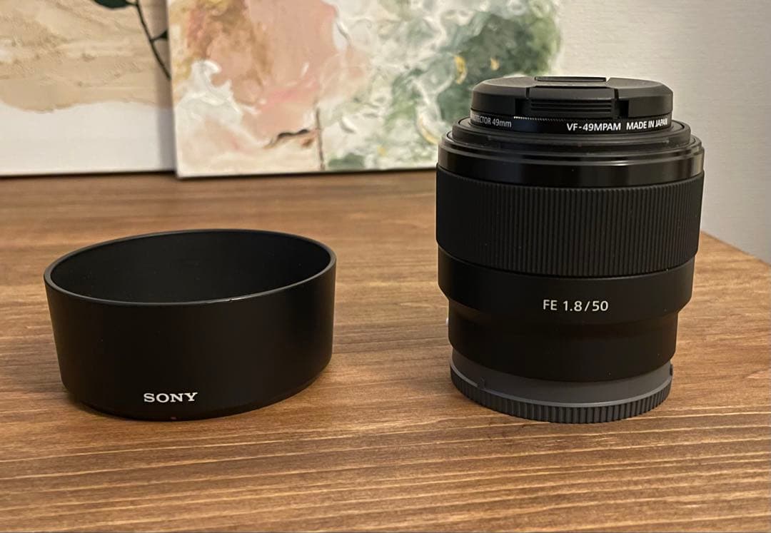 SONY レンズ 50mm f1.8　SEL50F18F 純正レンズフィルター付