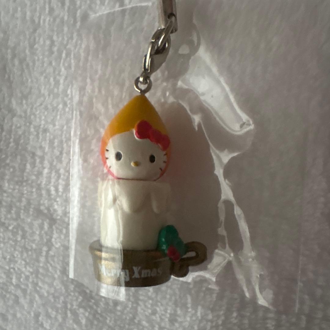キティ☆Xmasバージョン根付け ストラップ 限定 リース ろうそく