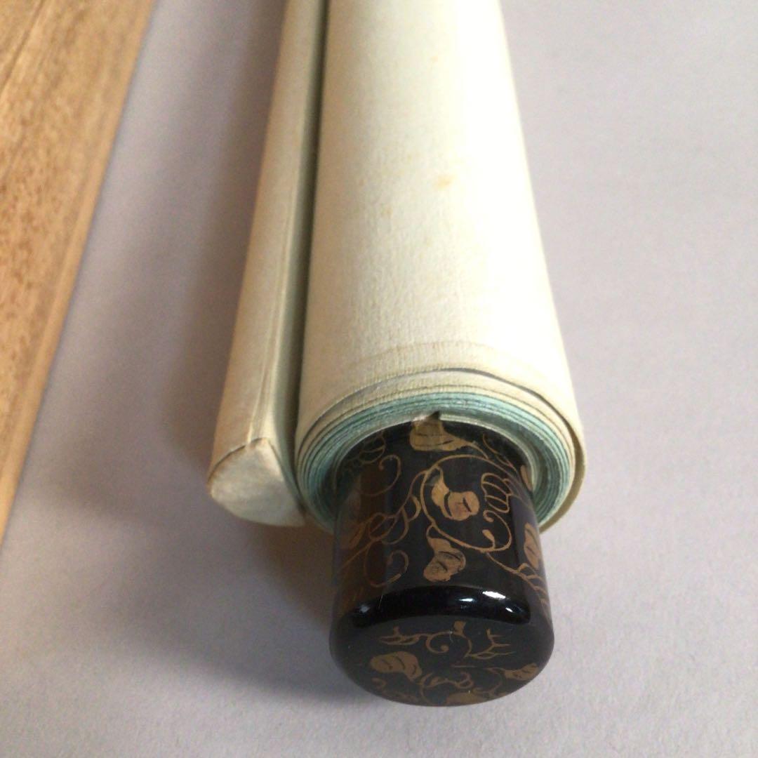 No3762掛軸　岡本松香　「立雛ノ図」　絹本　共箱　日本画古画　節句　送料無料