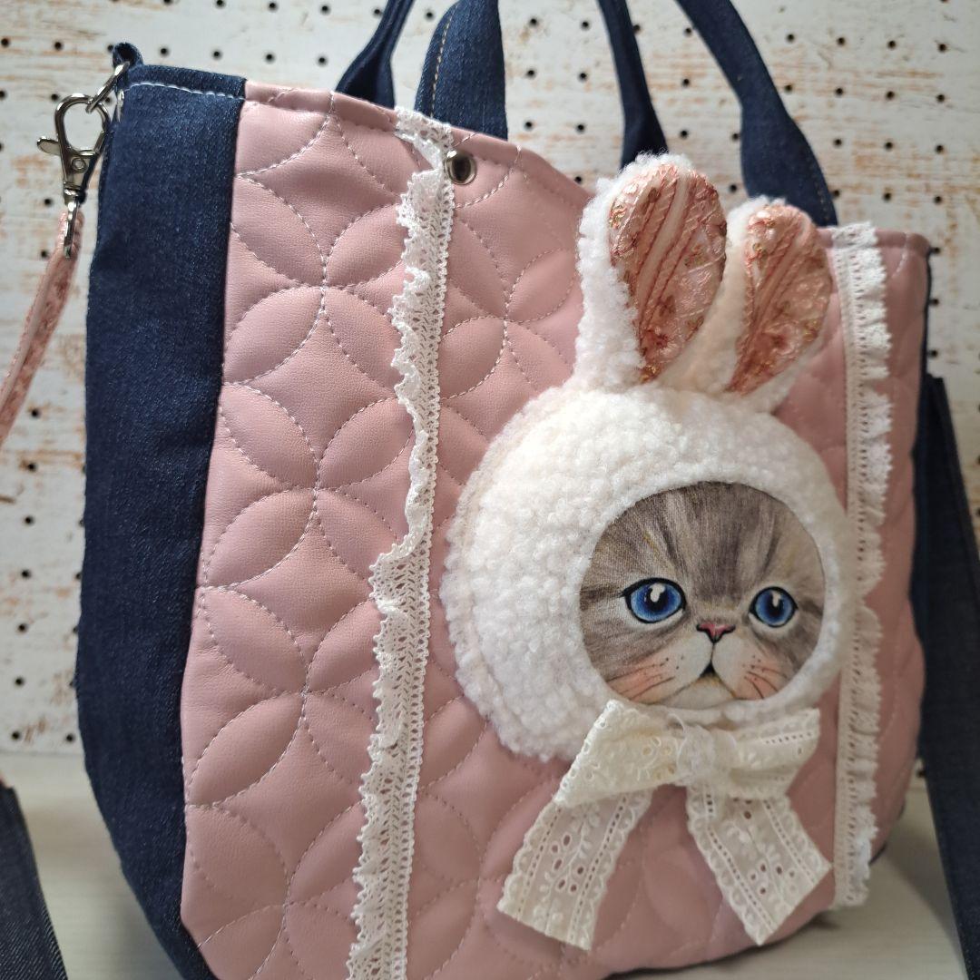 コヤンイサムチョン　ルミ　デニムリメイクトートバッグ&ショルダーストラップ
