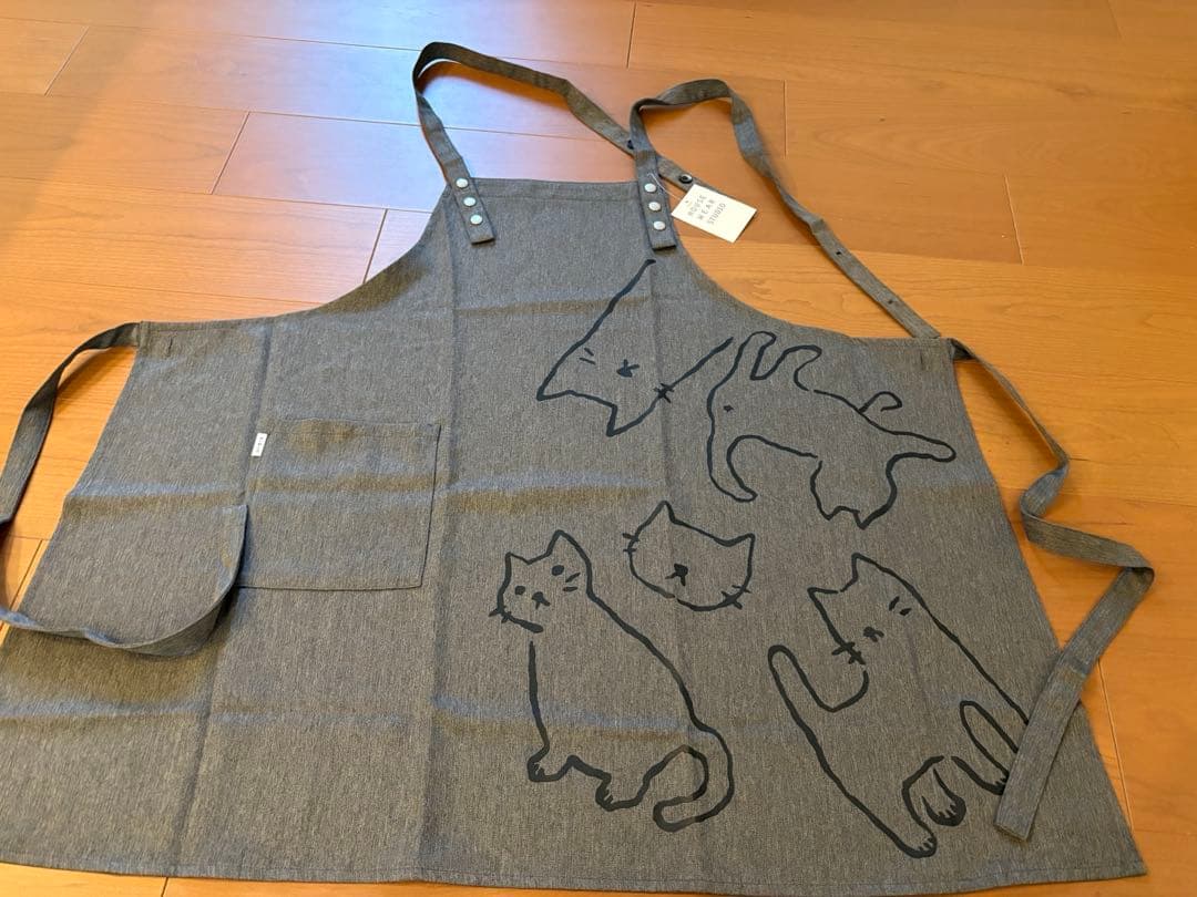新品未使用　house wear studio エプロン　猫
