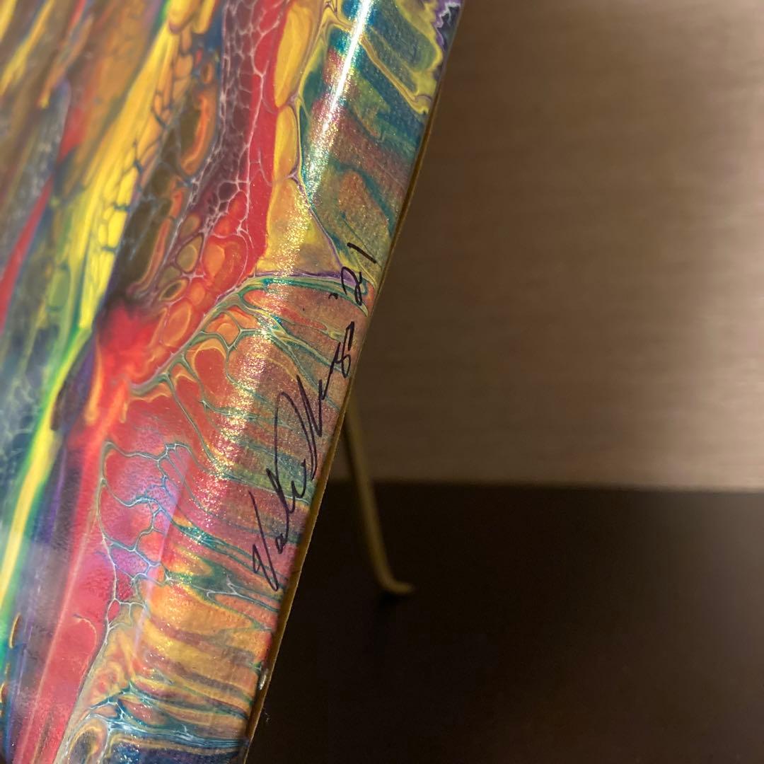 送料込み アクリルペイントアート 原画 ラメ カラフル