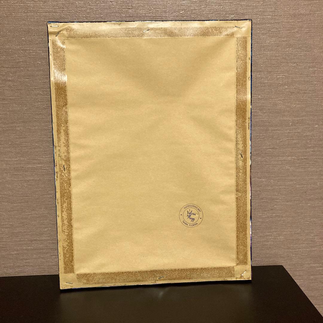 送料込み アクリルペイントアート 原画 ラメ カラフル