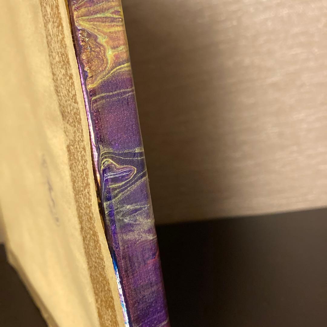 送料込み アクリルペイントアート 原画 ラメ カラフル