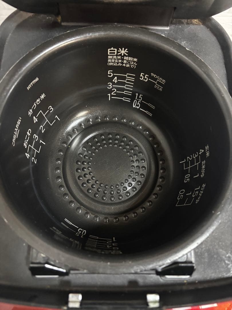 ３*パ様 HITACHI炊飯器 圧力&スチーム ふっくら御膳 ルビーレッド