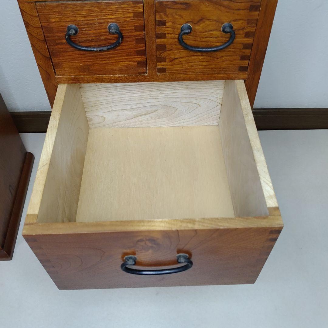 組継ぎ技法が美しい！ 縦型 木製小物入れ 小引き出し チェスト 送料無料