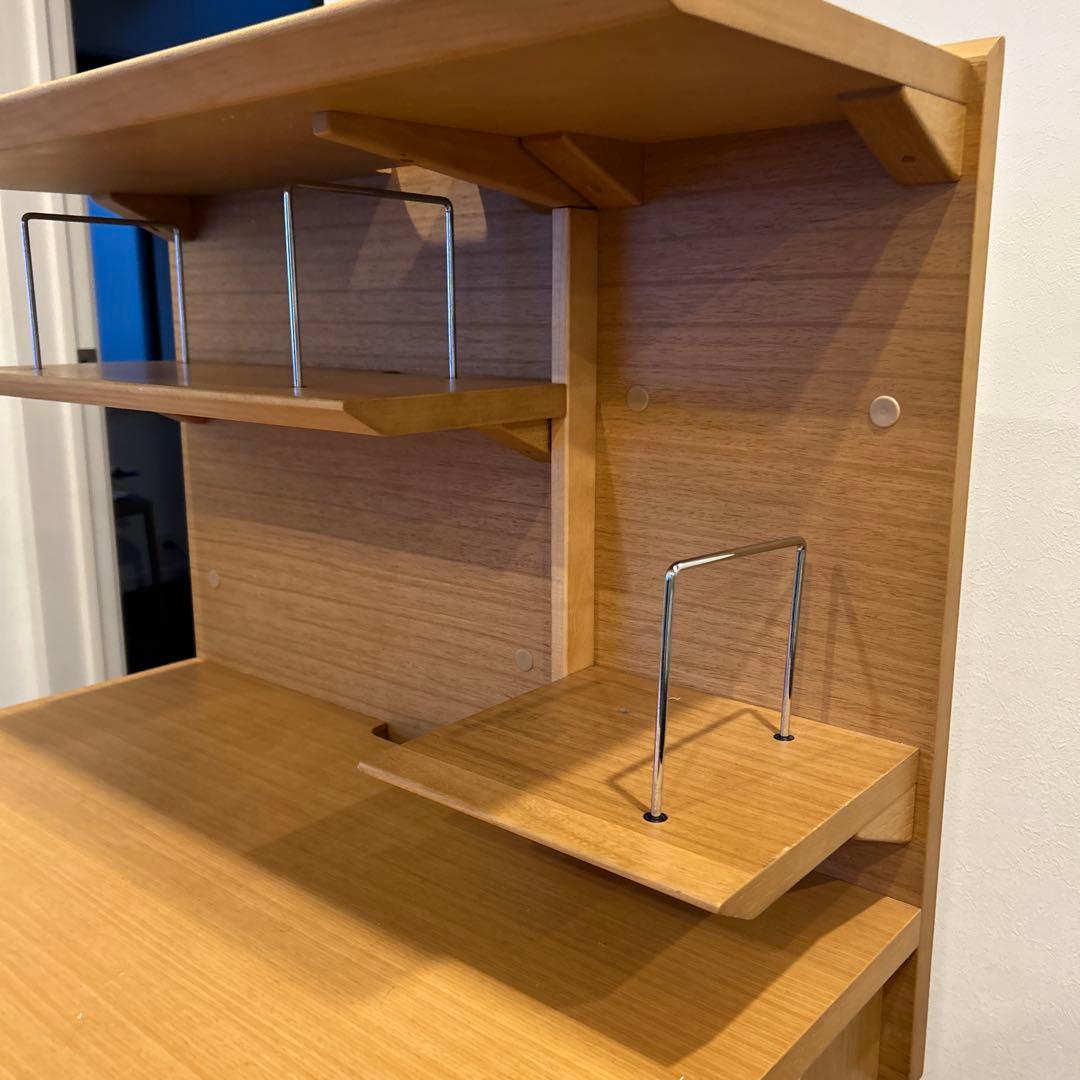 カリモク 木製 学習机 書斎机 勉強机 事務机文机 システムデスク ビンテージ