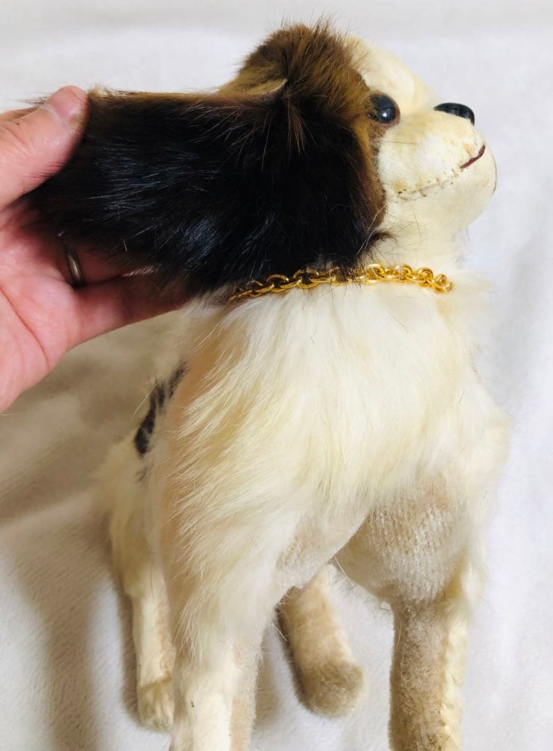 犬　チン　ラビットファー　リアルファー　KOBAYASHIぬいぐるみ　ぬいぐるみ