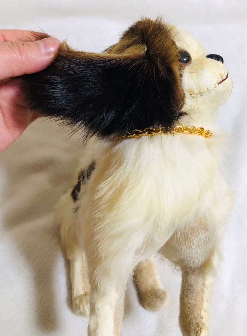 犬　チン　ラビットファー　リアルファー　KOBAYASHIぬいぐるみ　ぬいぐるみ