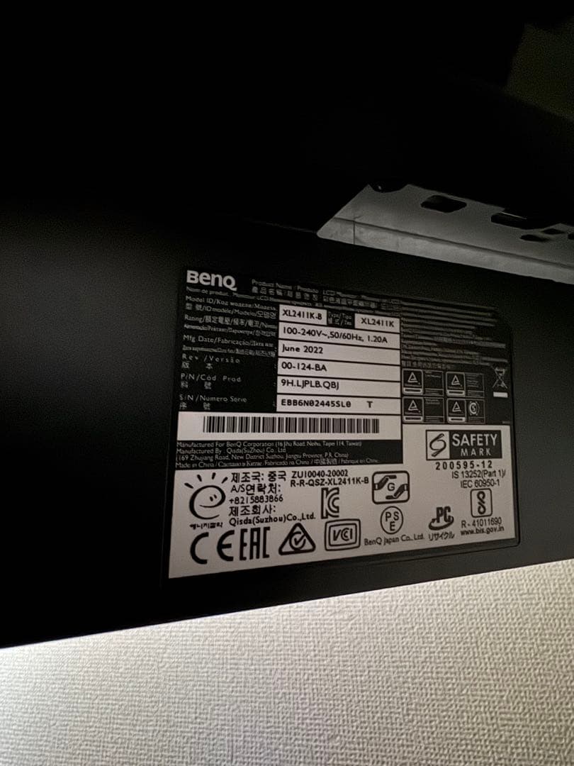 BenQ XL2411k モニター 本体