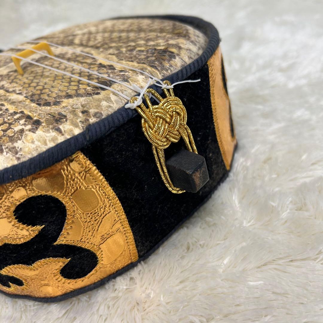 沖縄三線 三味線 へび皮 蛇皮 蛇革　琉球　1枚張り