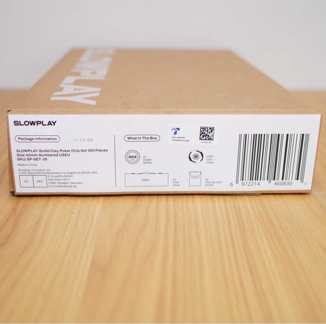 新品 SLOWPLAY クレイポーカーチップセット 300枚 チップバリュー表記