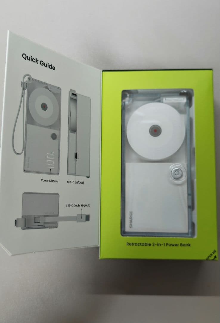 【新品】SHARGE Retractable 3-in-1 Power Bank