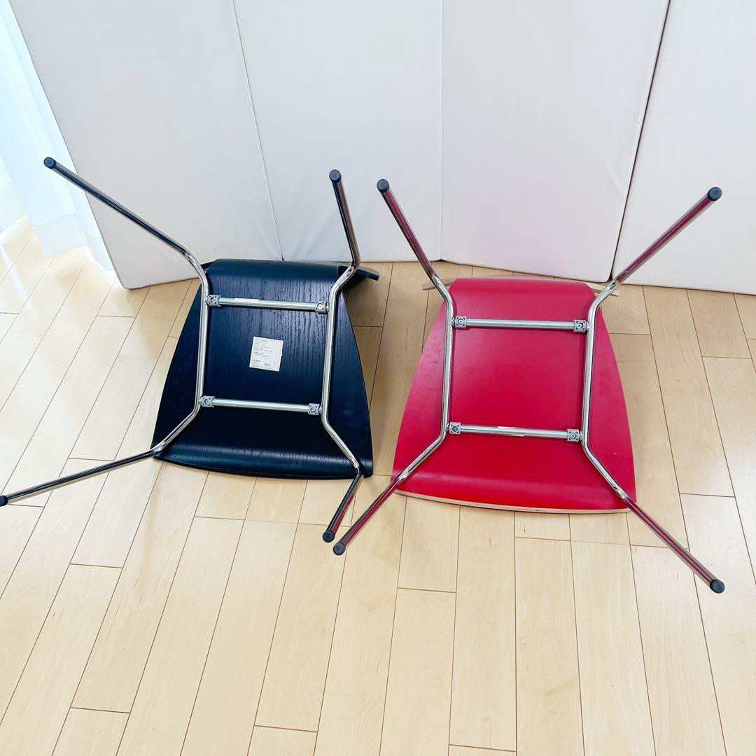 OLD IKEA 廃盤 VILMAR チェア レトロポップ　ポストモダン　赤　黒