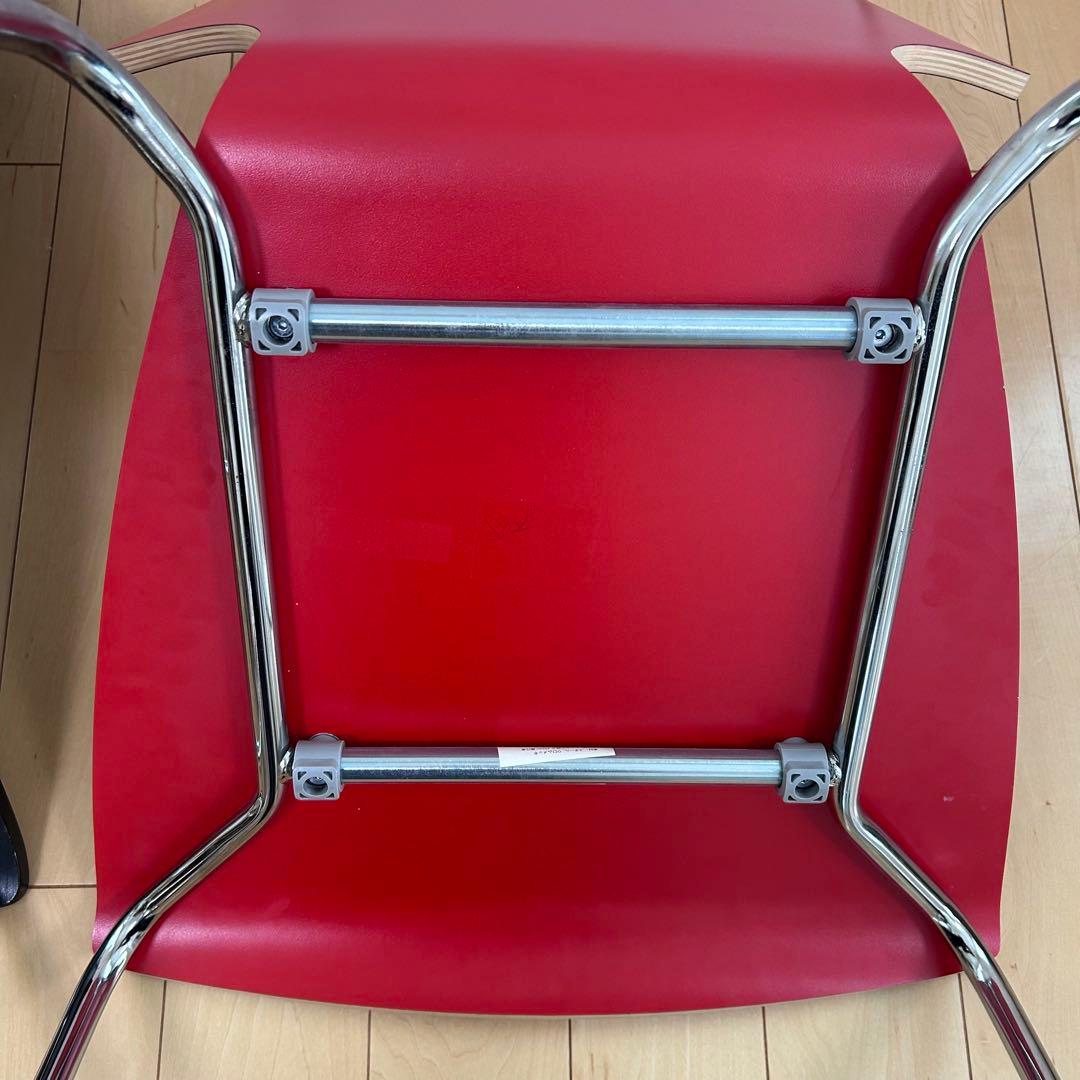 OLD IKEA 廃盤 VILMAR チェア レトロポップ　ポストモダン　赤　黒