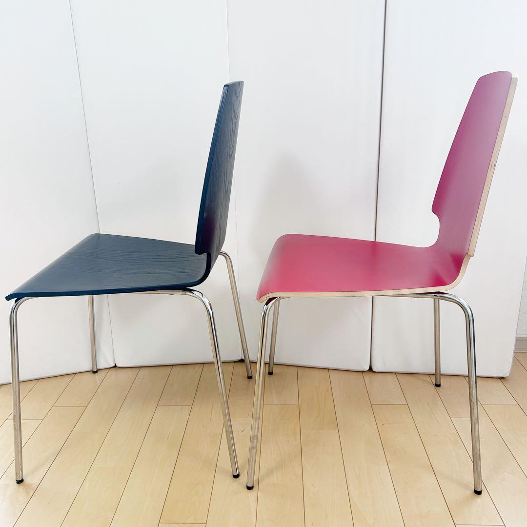 OLD IKEA 廃盤 VILMAR チェア レトロポップ　ポストモダン　赤　黒