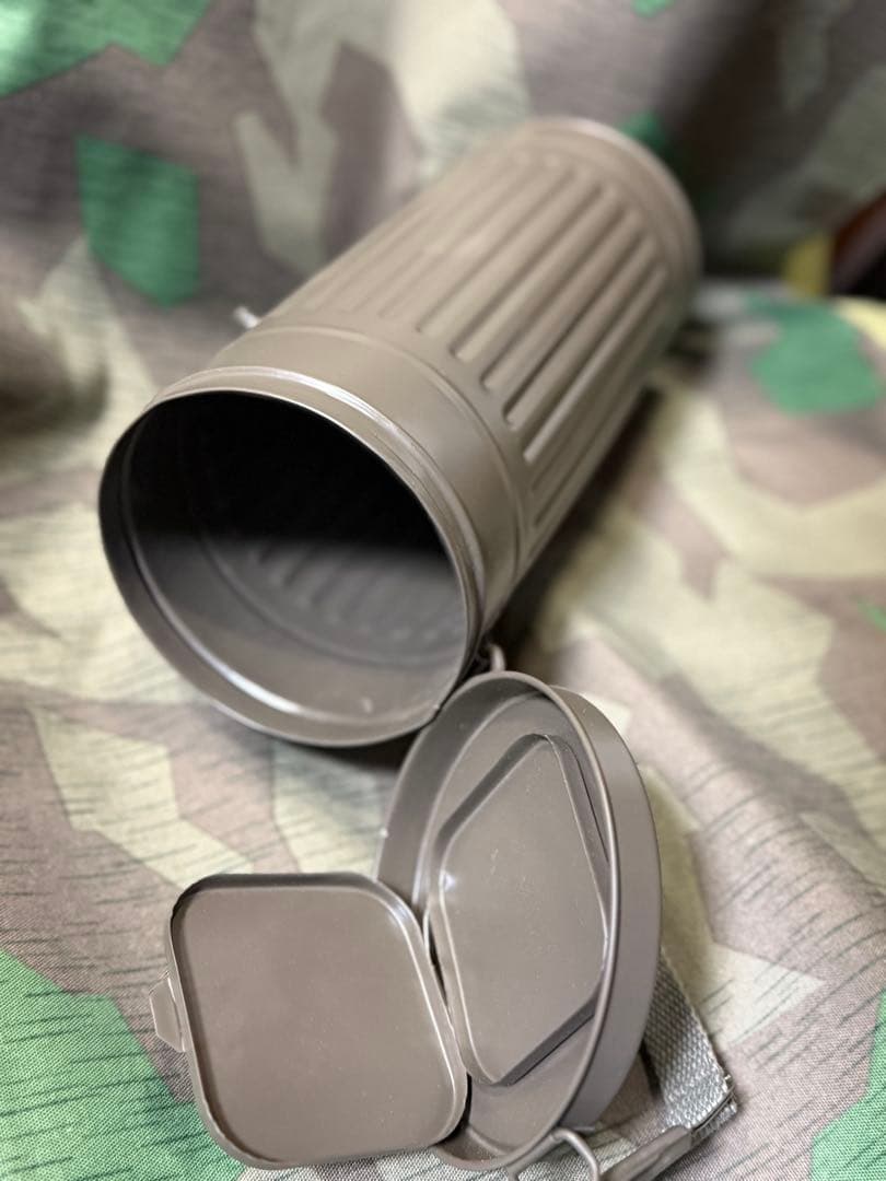 第二次世界大戦 ドイツ軍 1939型ガスマスクコンテナケース(レプリカ）サバゲー