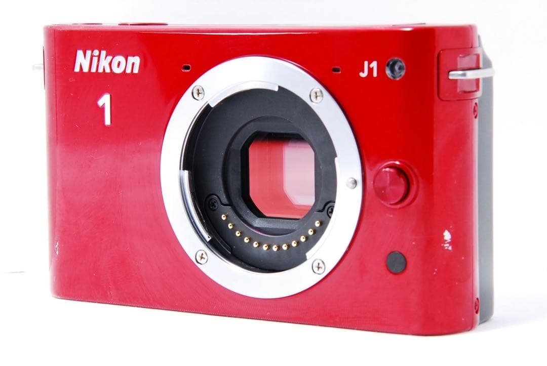 【低ショット1204回】Nikon 1 J1 レッド 元箱付き 初心者おすすめ