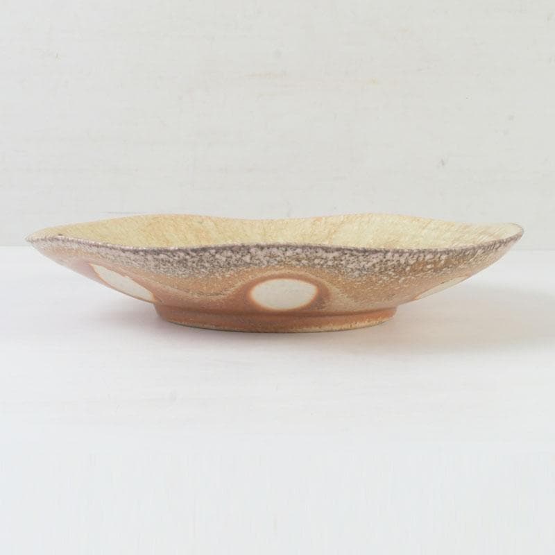 信楽焼　寺垣外窯　杉本貞光作　丸皿　時代箱　V　9919