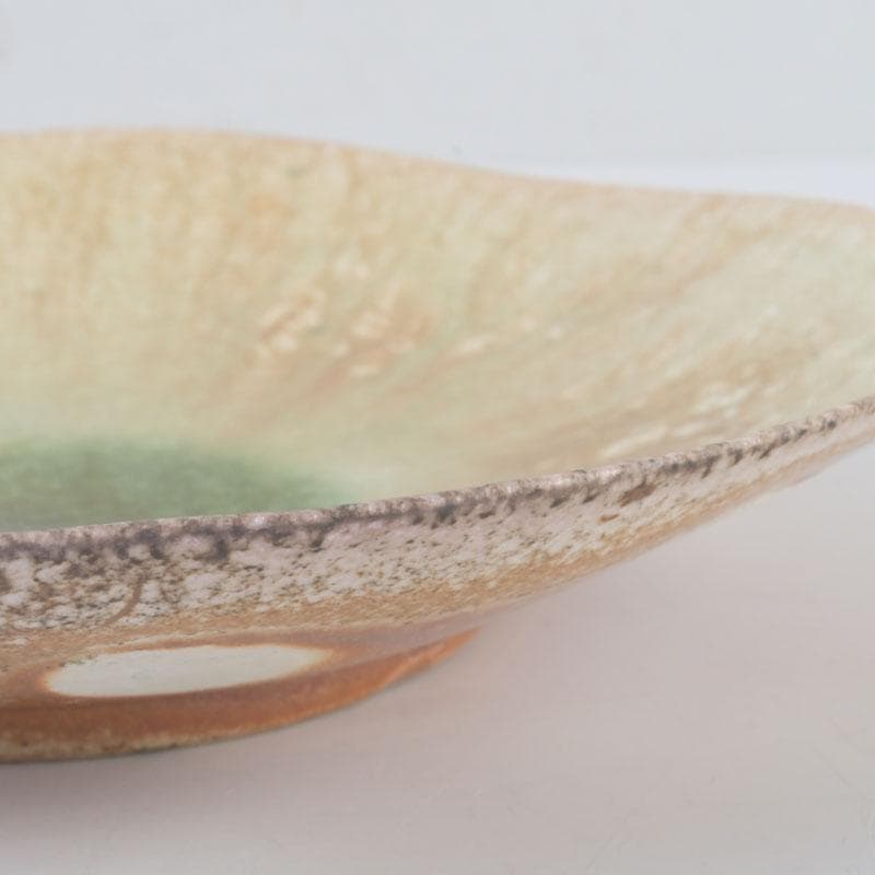 信楽焼　寺垣外窯　杉本貞光作　丸皿　時代箱　V　9919