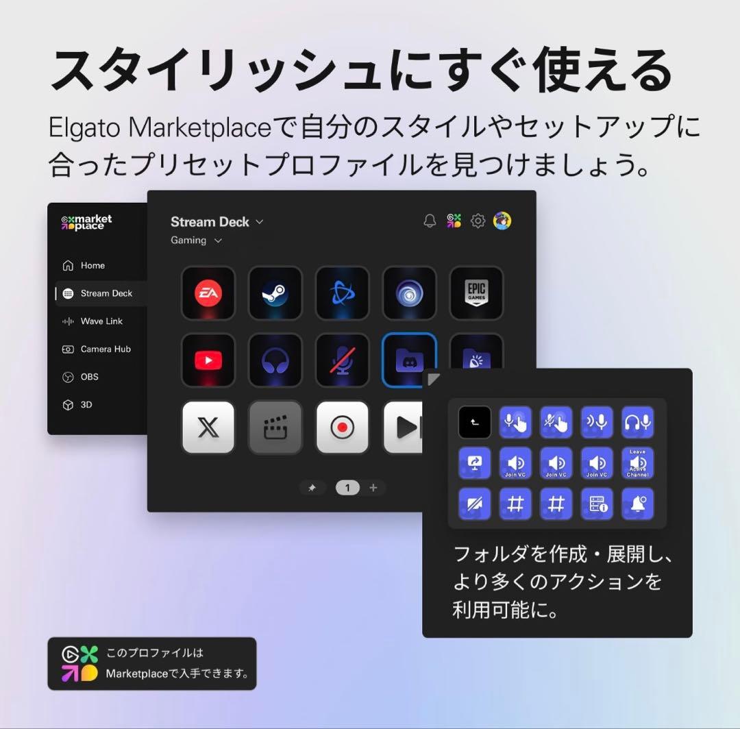Elgato Stream Deck 15ボタン シザー・キー