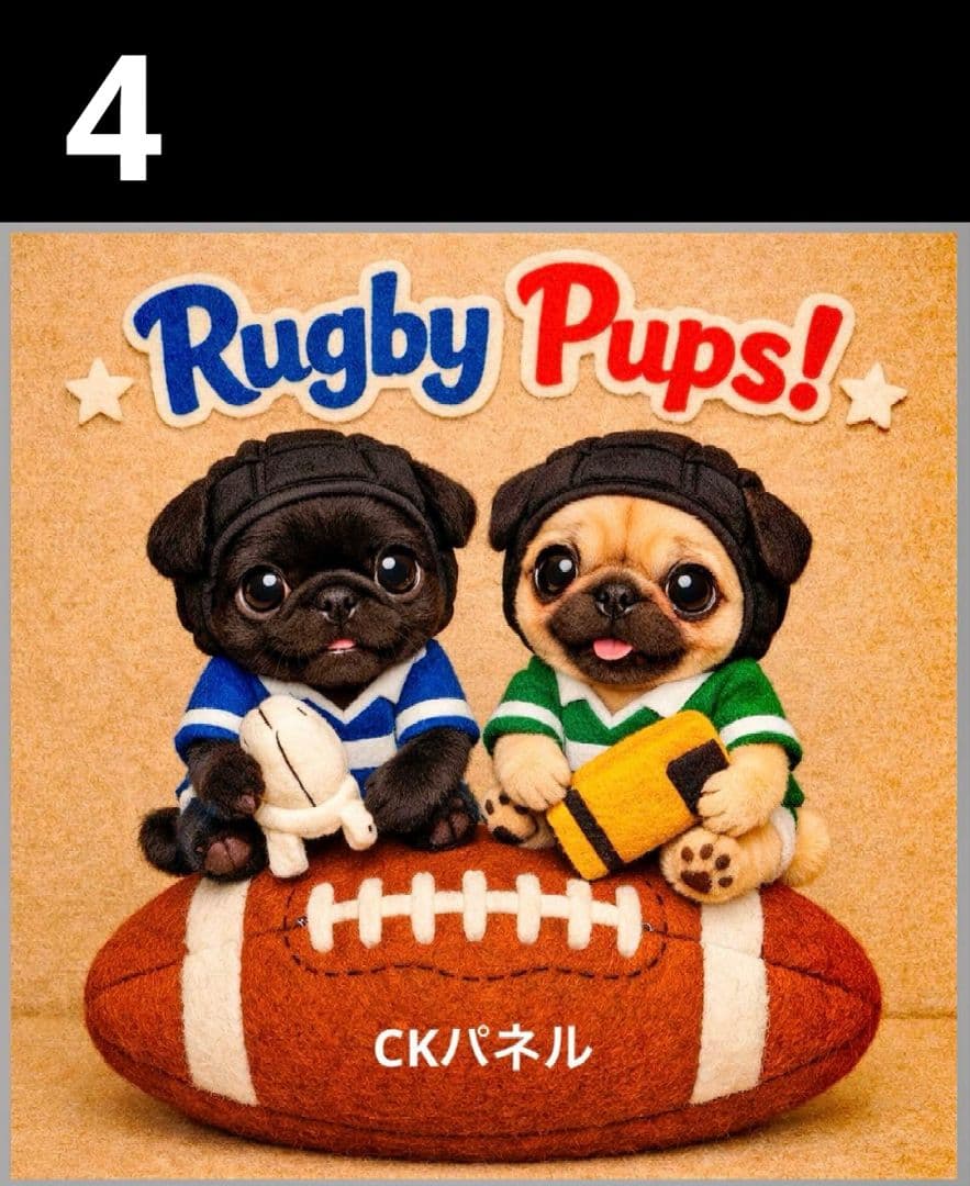 オーダーページ　ハンカチ　504 スポーツわんこ柄　ハンドメイド2/5