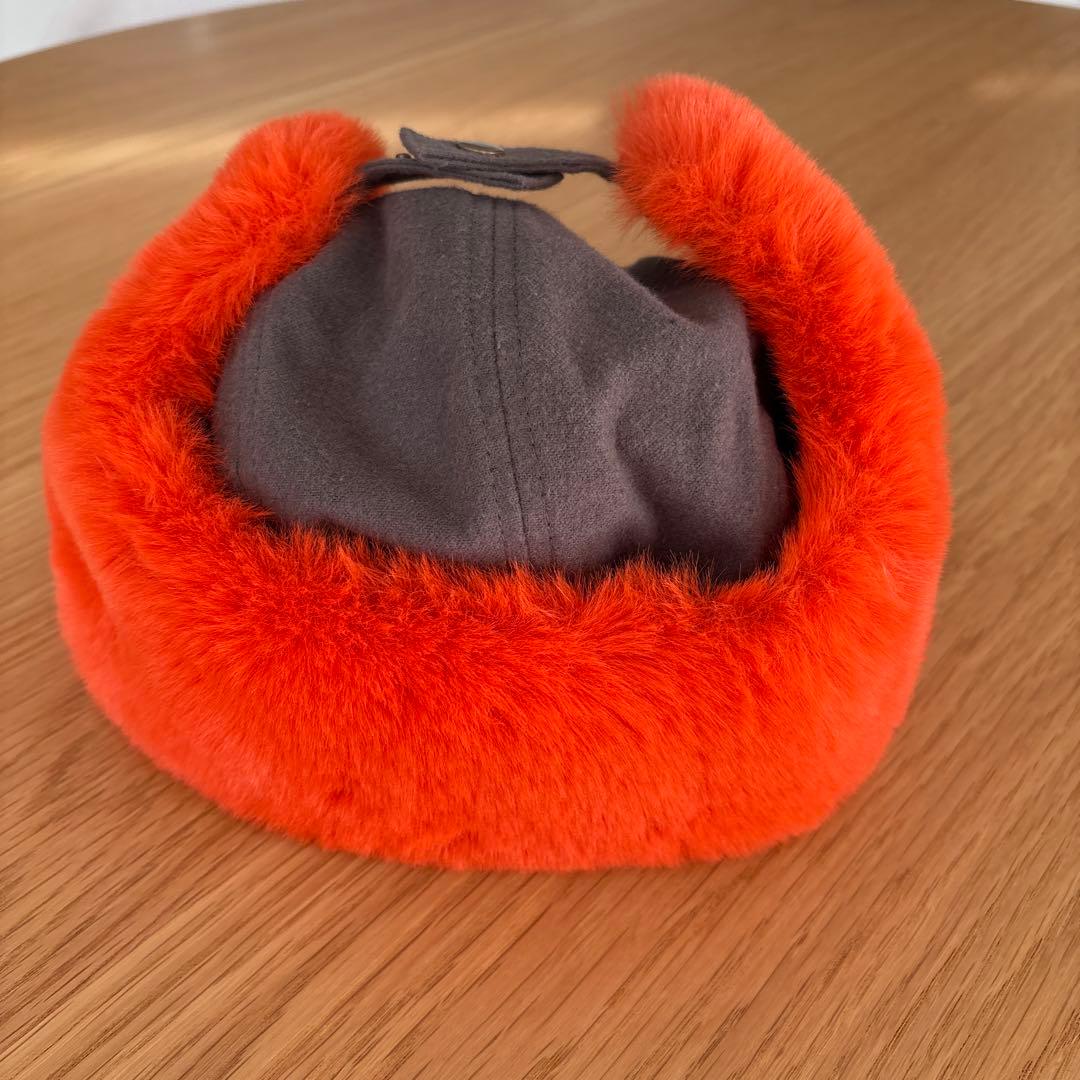 Vaundy ロゴフライトキャップ 帽子（グレー&オレンジ）