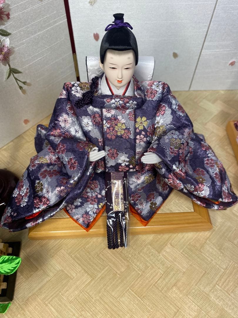 雛人形　親王飾り総檜造り収納セット・サイズ間口約５５×奥行約３３×高さ約４８㎝