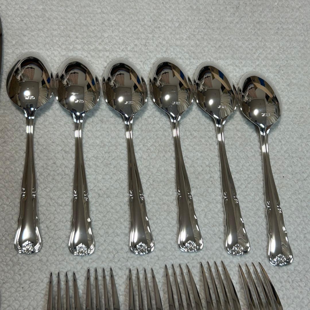 新品未使用品　WAKO　銀座和光　銀仕上げ　カトラリーセット　11種類　41本