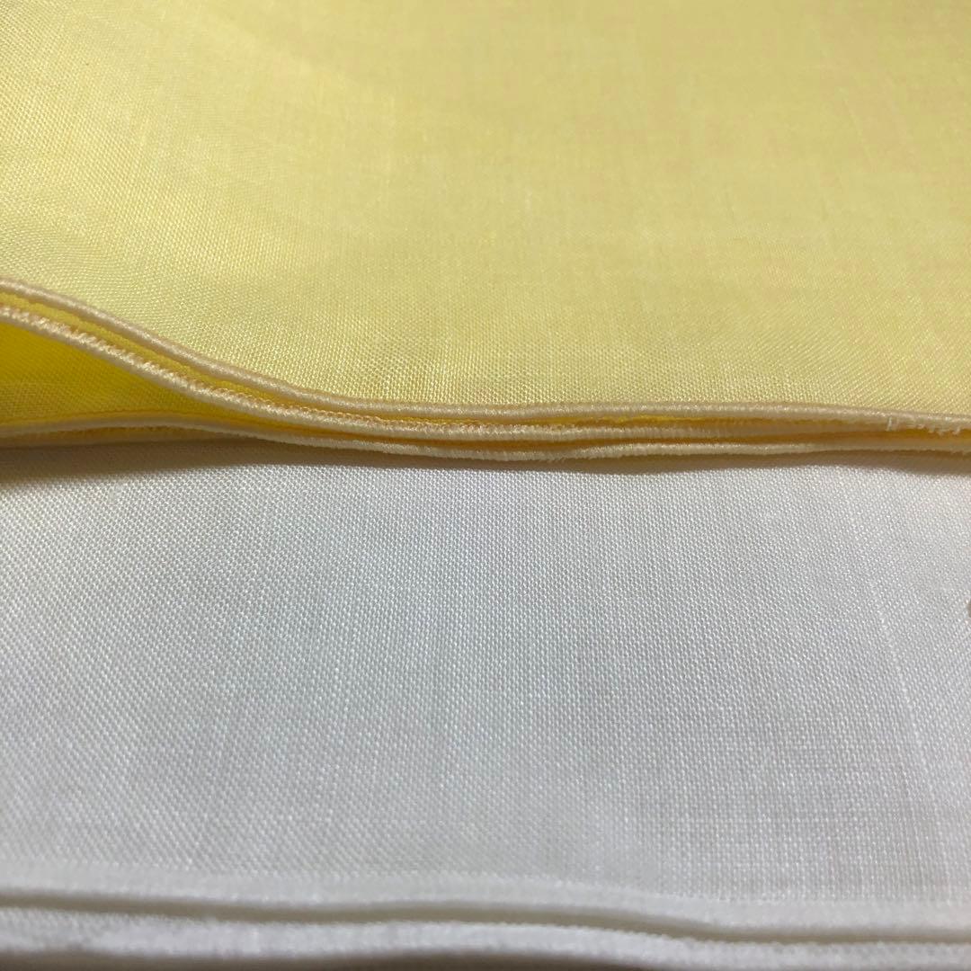 10枚セット　リネンハンカチ　23cm 麻100% ポケットチーフ　感染予防