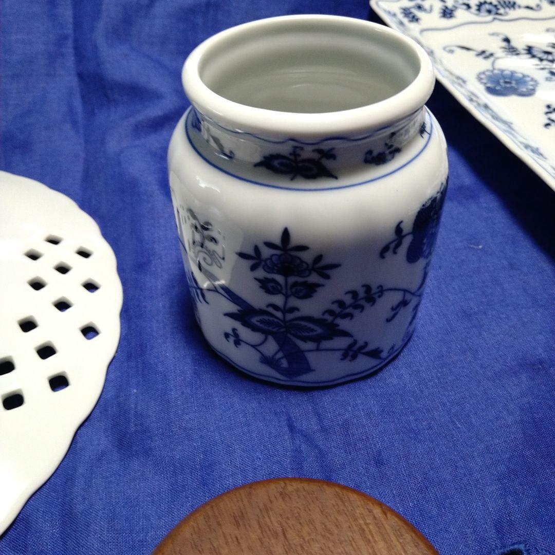 ♥美しいブルーダニュー♥プレート、キャニスター、マグカップセット