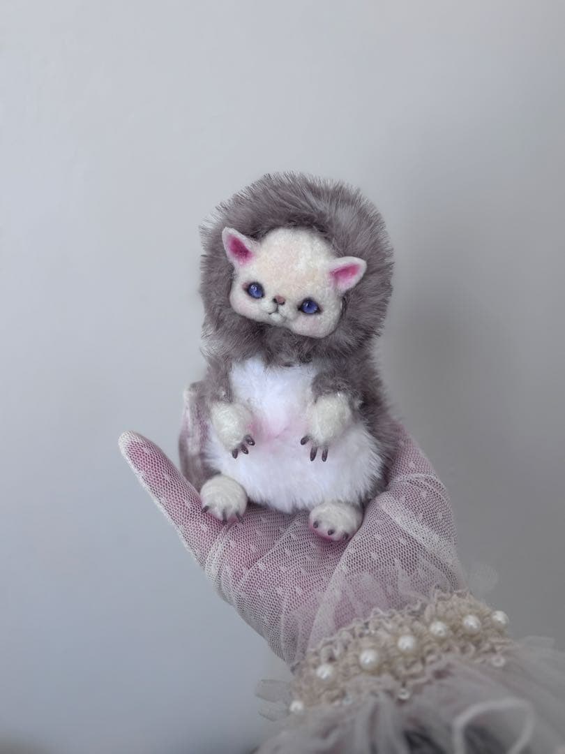アートドール　こねこ幻獣No.085 羊毛フェルト