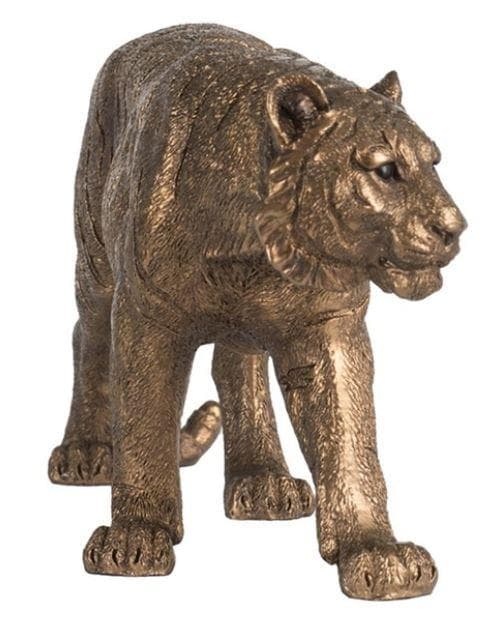 置物 タイガー トラ ブロンズ風 虎 オブジェ シャビー 85303TG