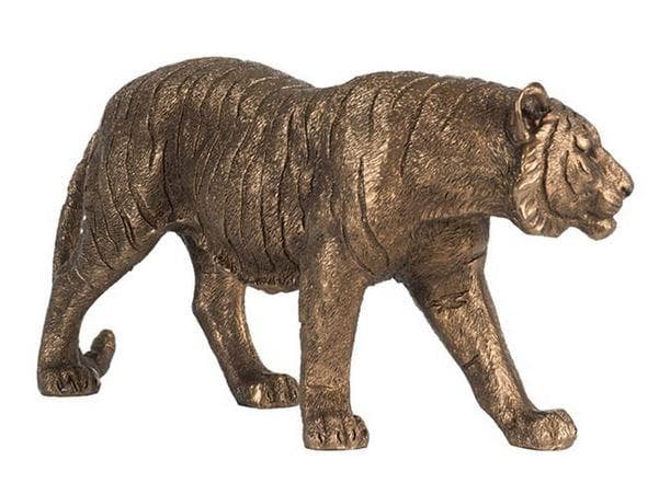 置物 タイガー トラ ブロンズ風 虎 オブジェ シャビー 85303TG