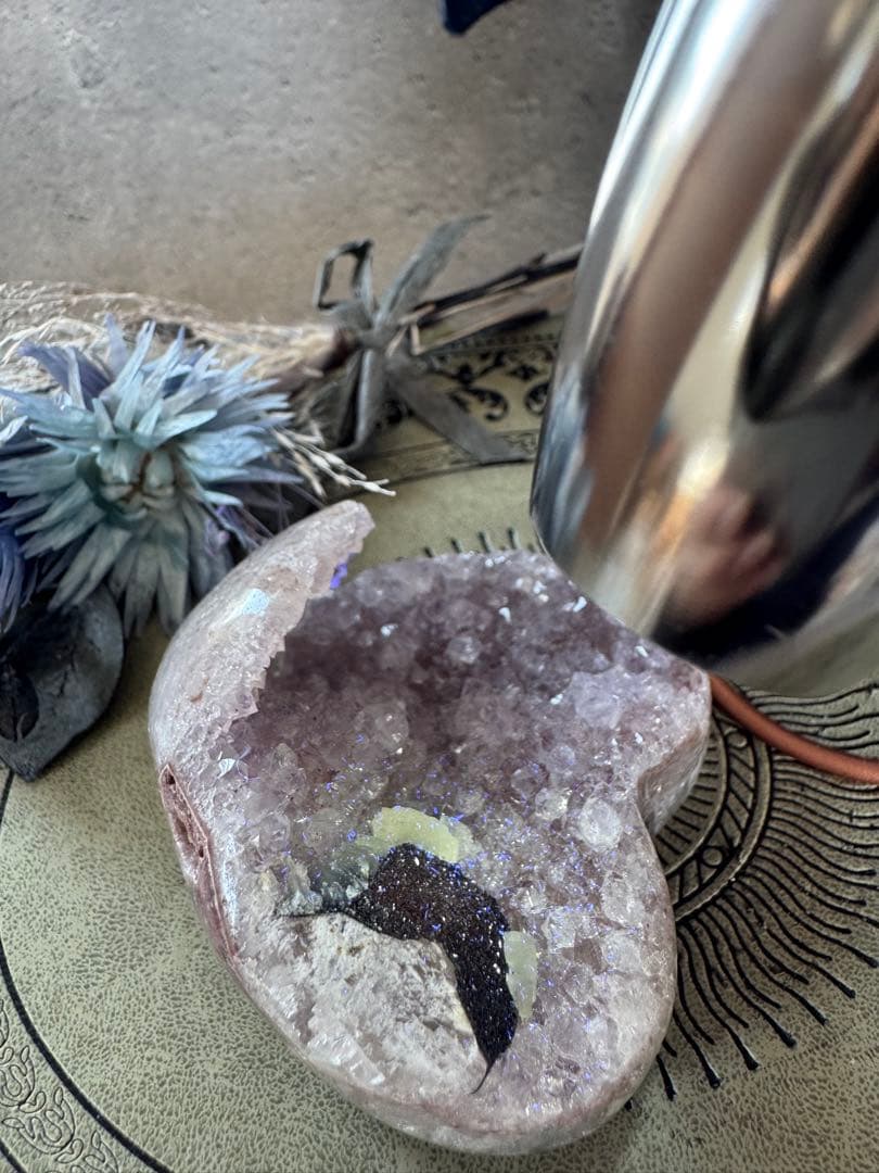 スタンド付き　超レア　ウルグアイ　宝石箱　アメジスト　カルサイト　ゲーサイト