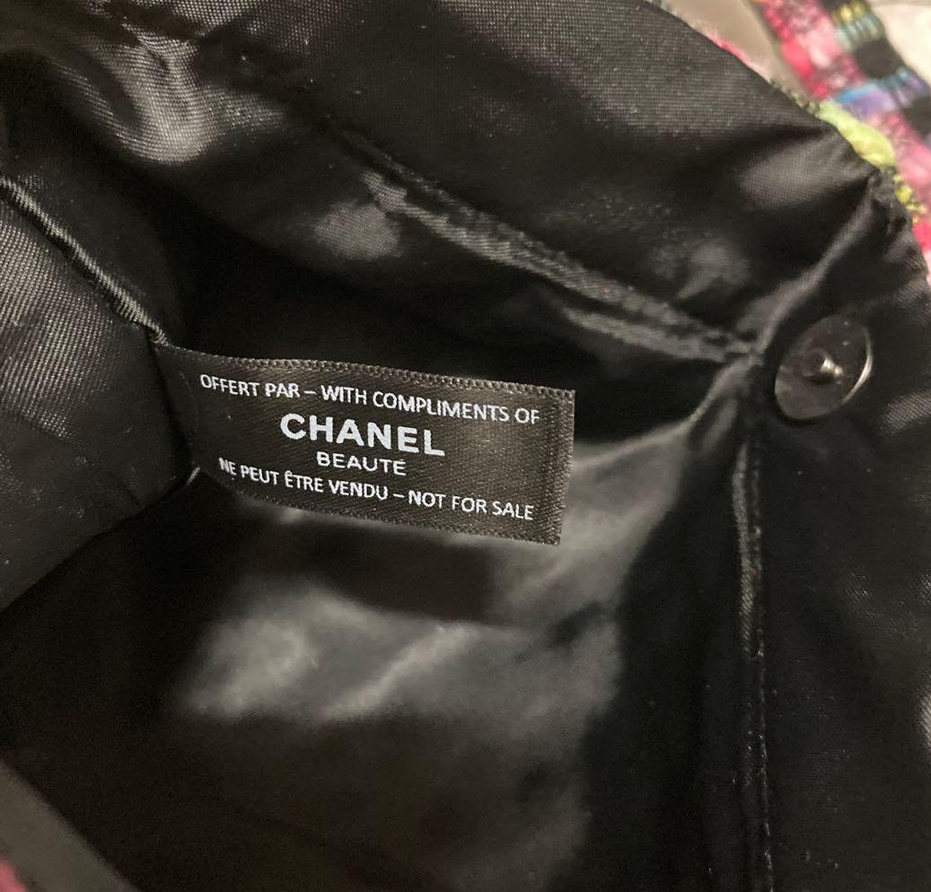 CHANEL カラフルチェック　 ビジュー トートバッグ　【未使用】