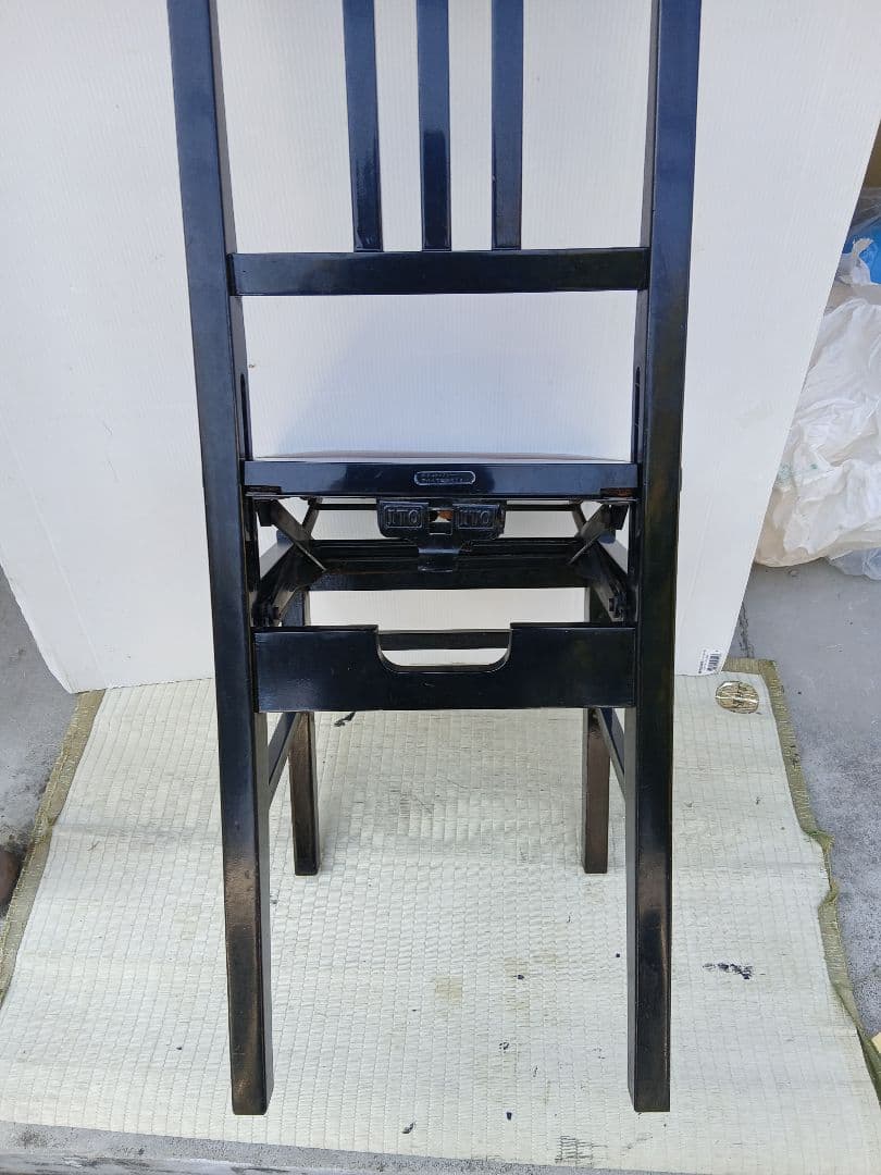 ITOイトー　ストッパー付上下移動調整機能付ピアノ椅子、昭和レトロ　美品　中古