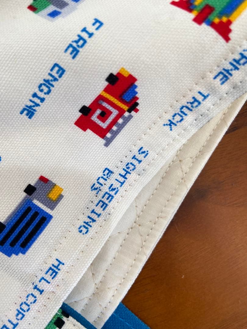 ピクセルドット　働く車　ハンドメイド　レッスンバッグ　入園入学5点セット　男の子