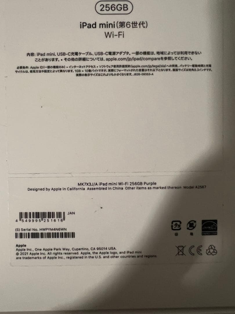 iPad本体 iPad mini6