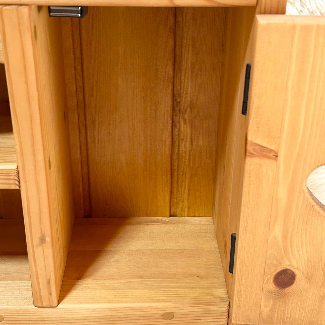 【カントリー家具】パイン材 木製 カウンターシェルフ ラック 棚 ハートくり抜き