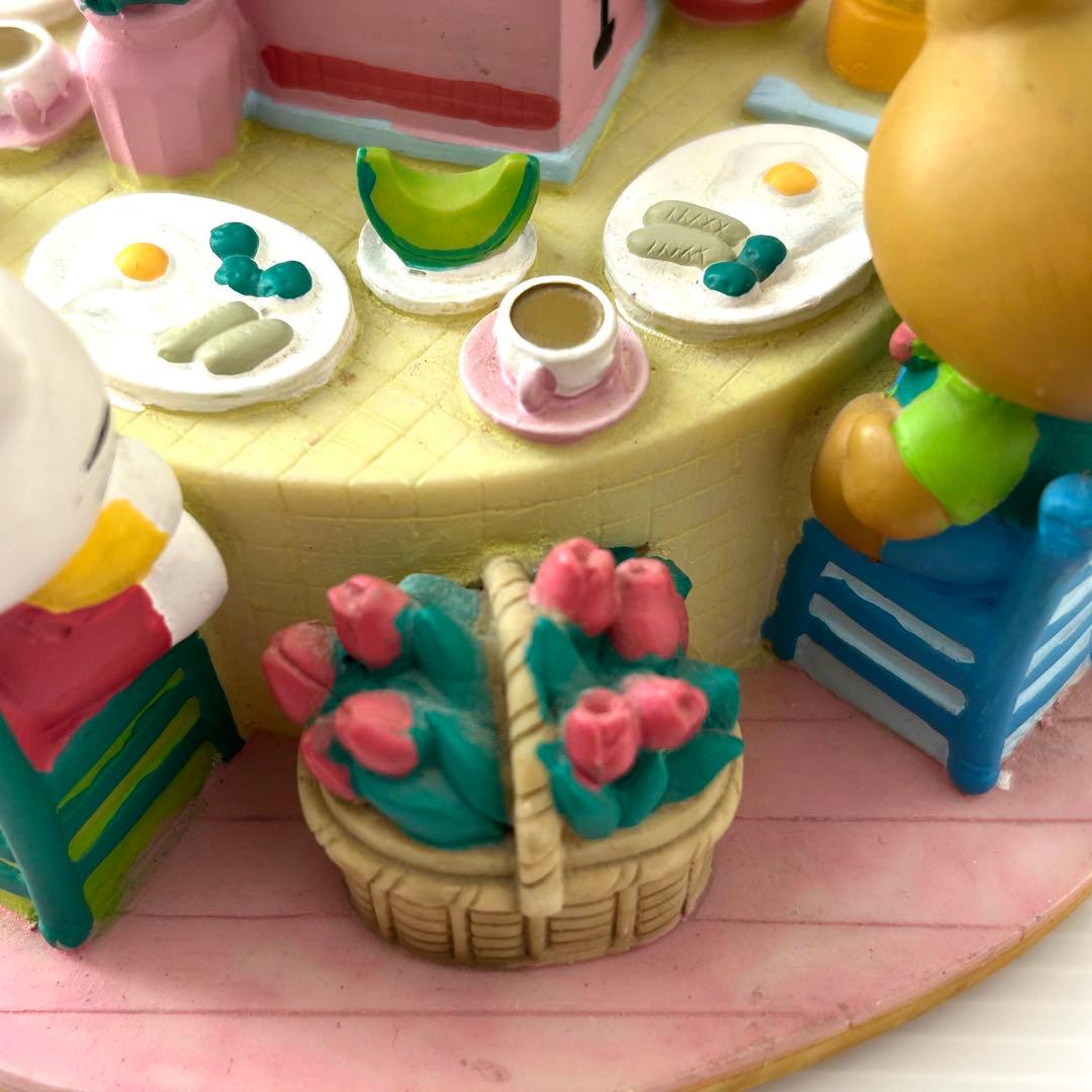 【希少】サンリオ ハローキティ みんなで朝ごはん ジオラマ風 貯金箱 レトロ