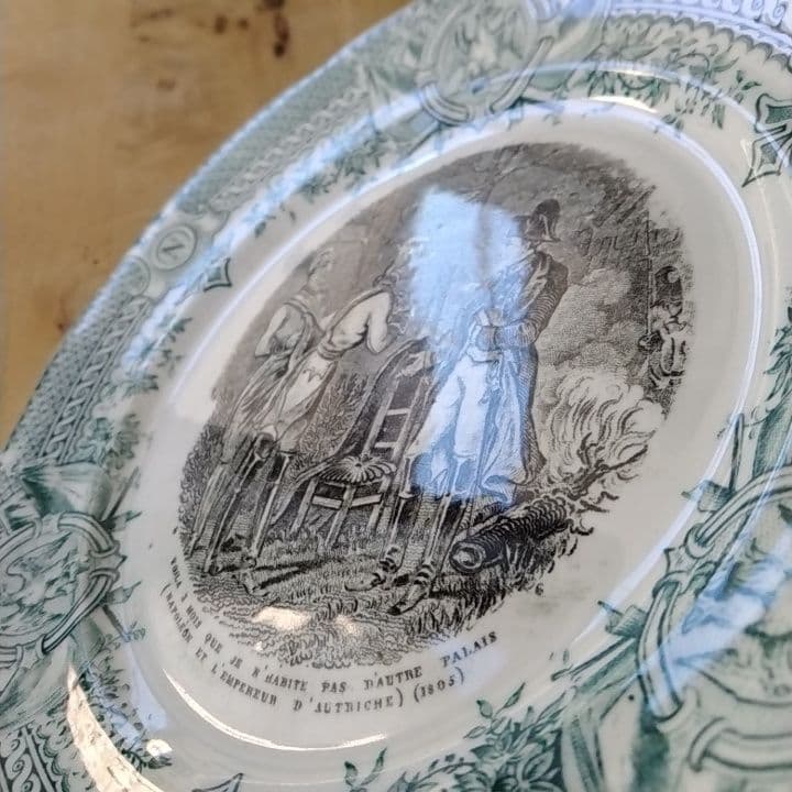 【専用】フランスアンティーク　サルグミンヌグリザイユ　デザート皿