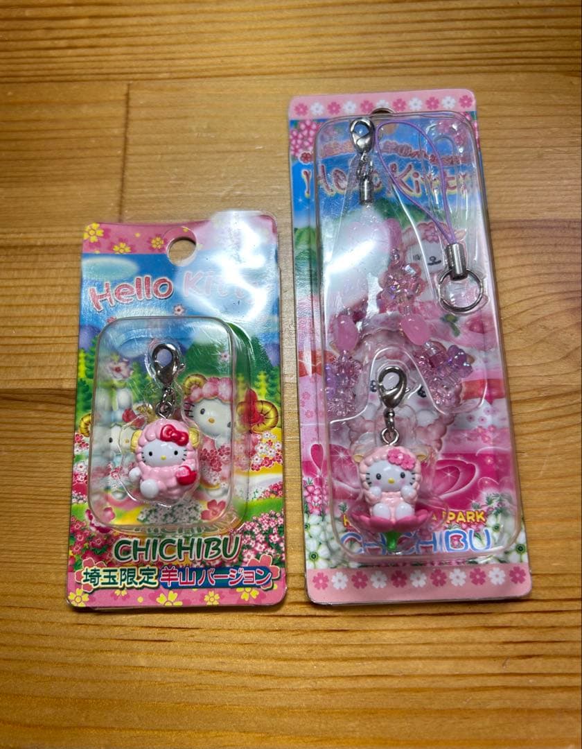 【レア】 ご当地キティ 根付けストラップ ファスナーマスコット 埼玉 羊山 2種