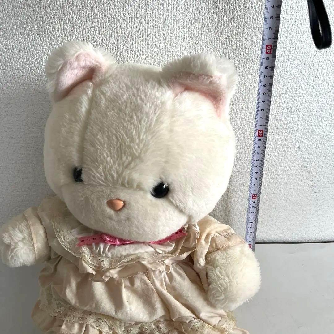 希少 50cm 大 大きめ 吉徳 ねこ クリーミー ぬいぐるみ 昭和レトロ 猫