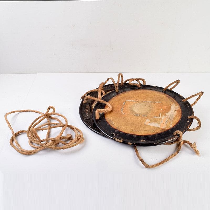 和楽器　和太鼓　締太鼓　黒漆金蒔絵胴　C　8682D