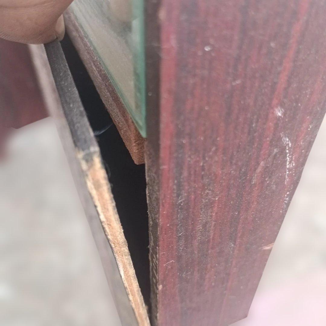 7773）鎌倉彫風の姿見　難あり　／直接取りに来られる方に