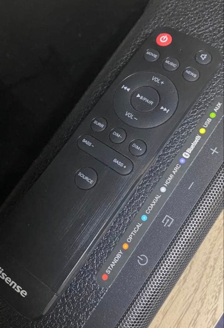 ハイセンス 2.1ch サウンドバー スピーカー HS214 サブウーファー内蔵