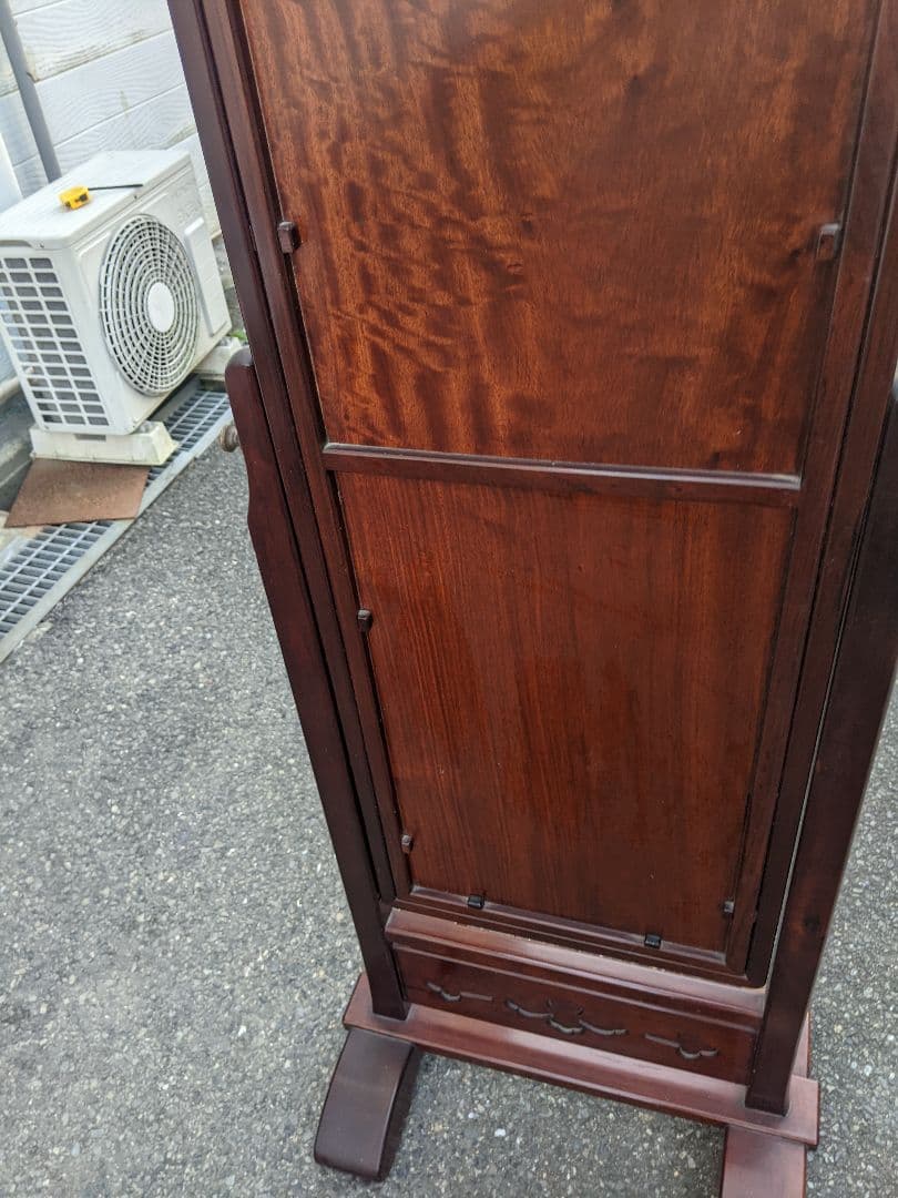 無垢　姿見　鏡　ミラー　スタンドミラー　全身鏡　置型