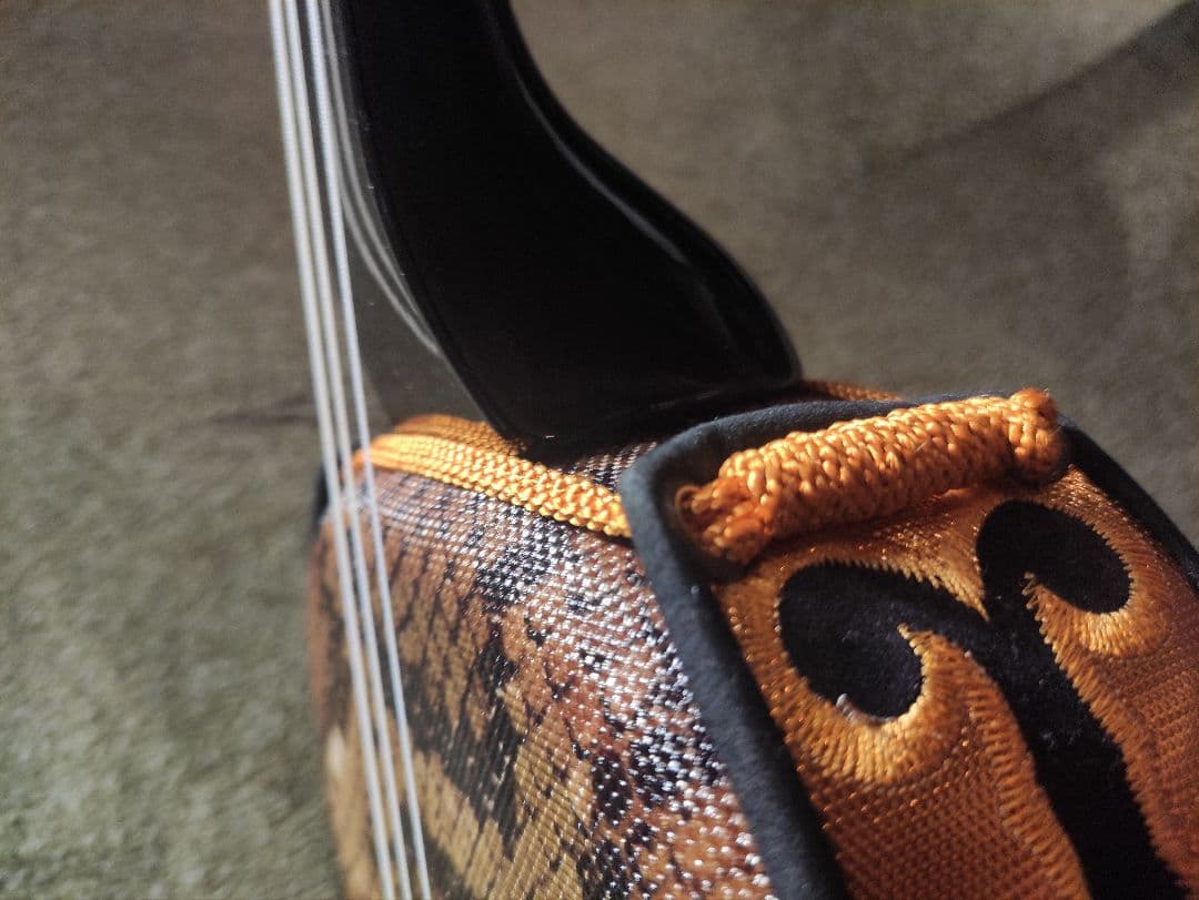 三線人工蛇柄皮セット　メンテナンス済み